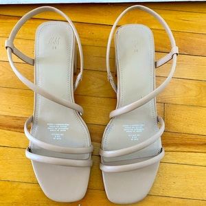 Nude Heeled Sandals - NWOT
